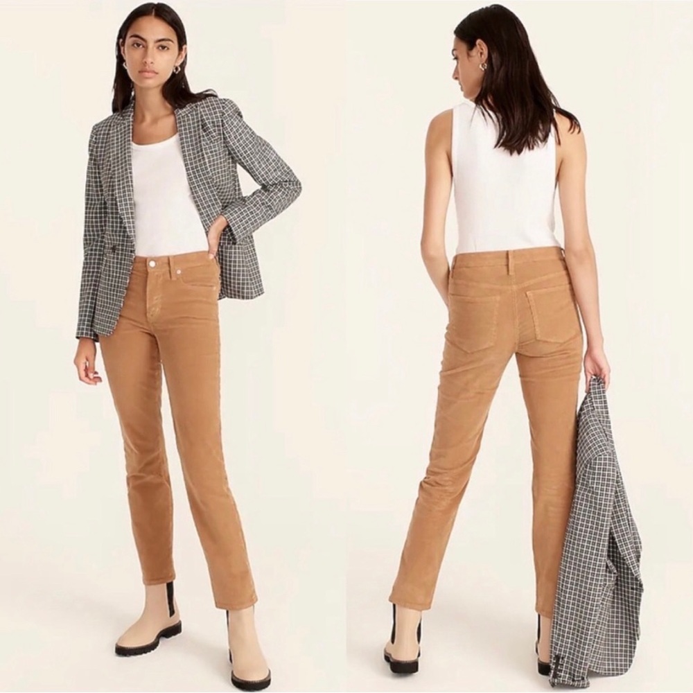 NWT JCrew vintage straight corduroy pants in pale mocha